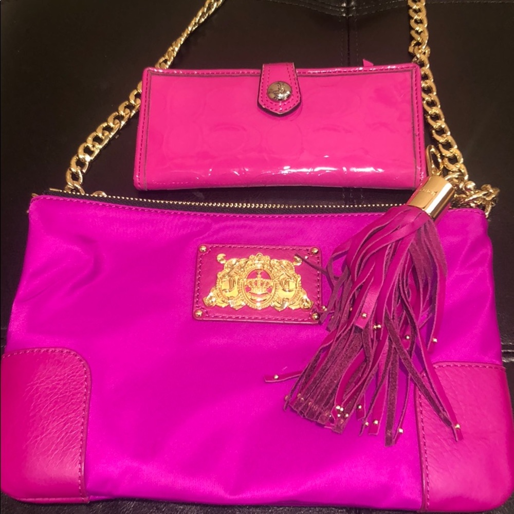 Juicy Couture sling bag and Coach wallet - Pink